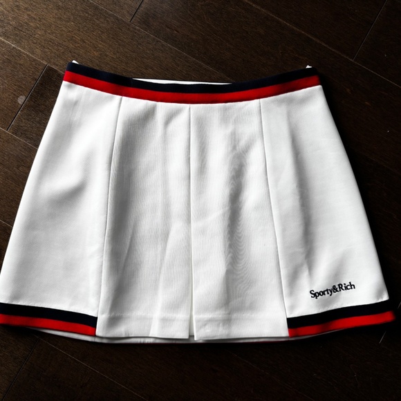 Sporty & Rich, Small, White Trapeze Mini Skirt - Tennis Skirt  - Brand New - Picture 4 of 8